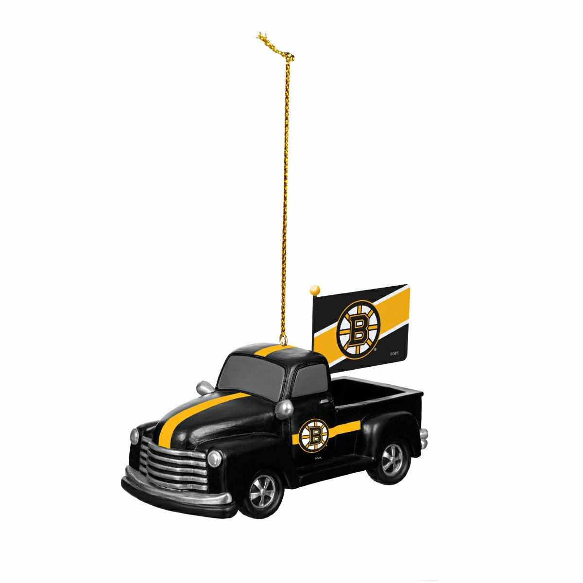 Boston Bruins Rally Truck Ornament, Set of 2