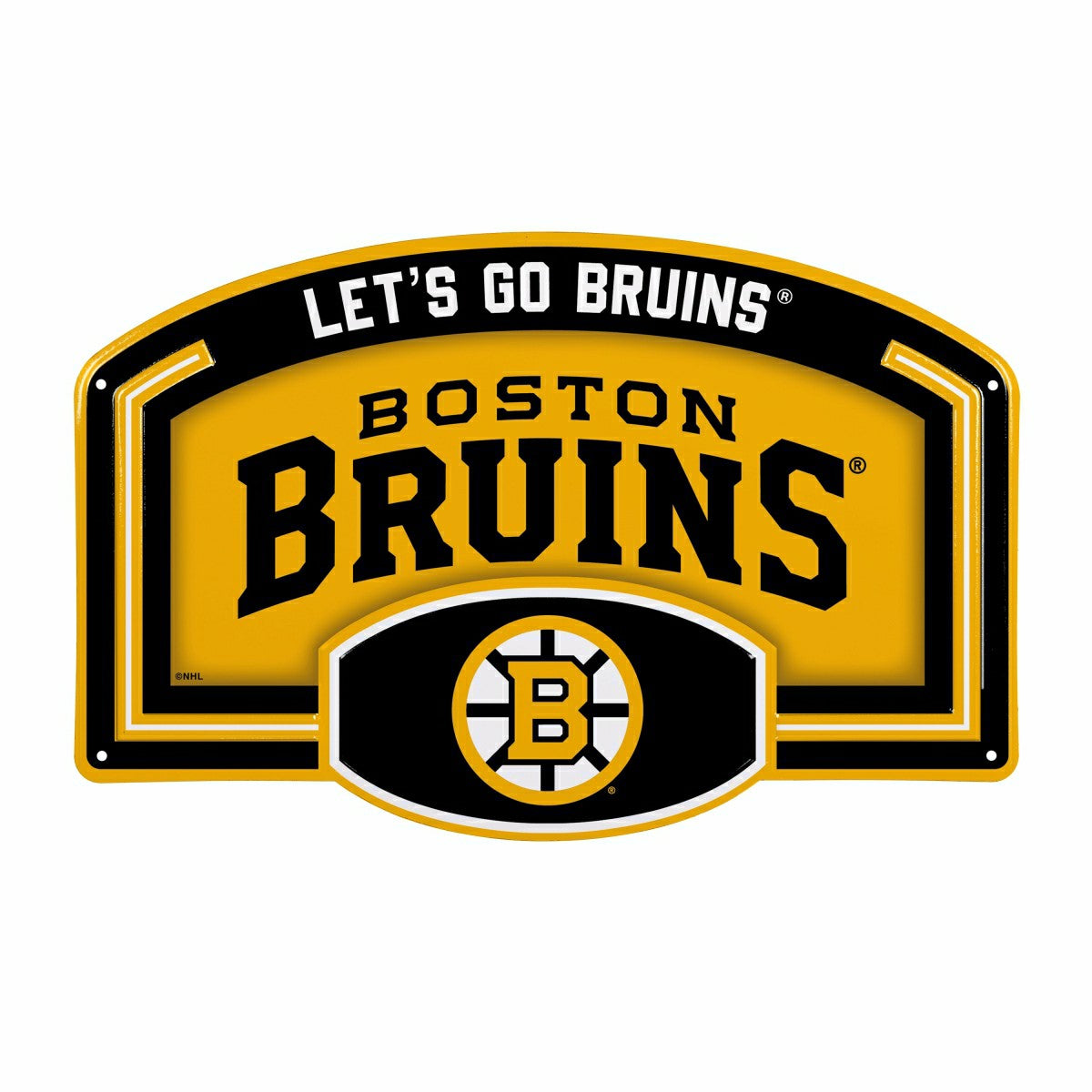 Boston Bruins USA Embossed Steel Wall Sign, 11" x 17"