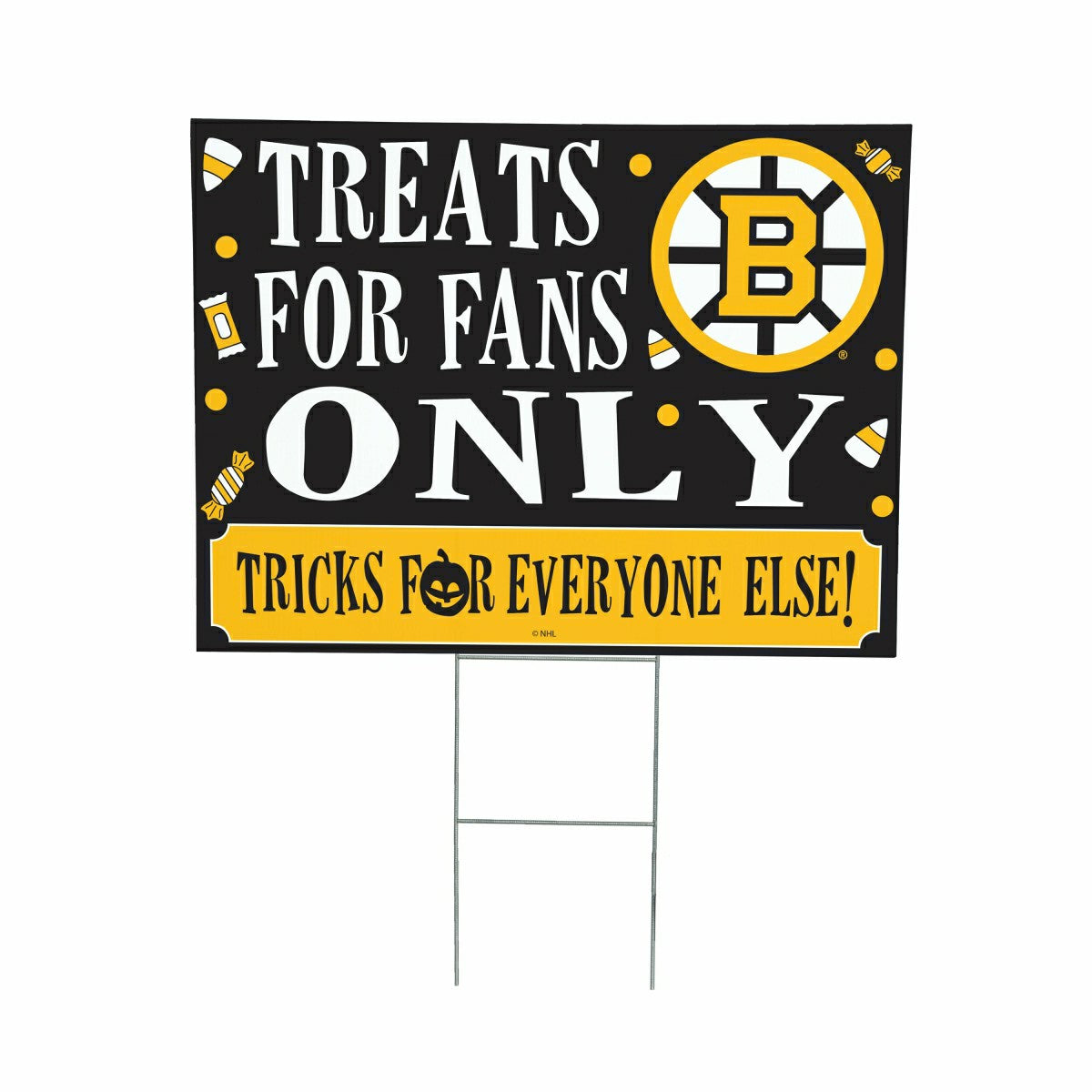 Boston Bruins Yard Sign, Halloween Treats for Fans