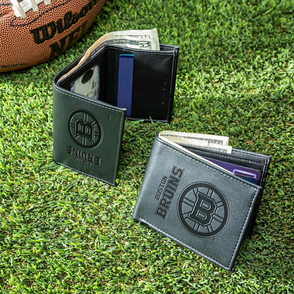 Boston Bruins, Bi-Fold and Tri-Fold Wallet Gift Set, Black