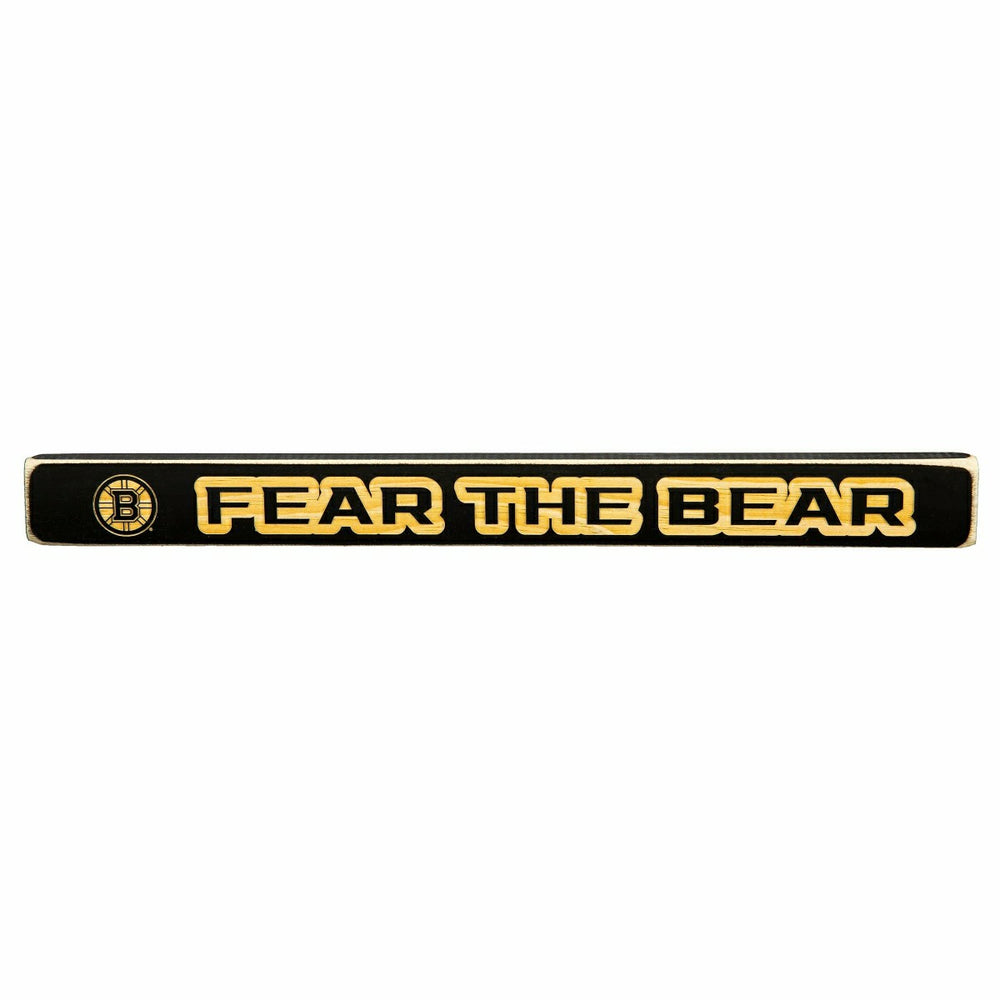 Boston Bruins Engraved Wood Sign, 1.5" x 18"