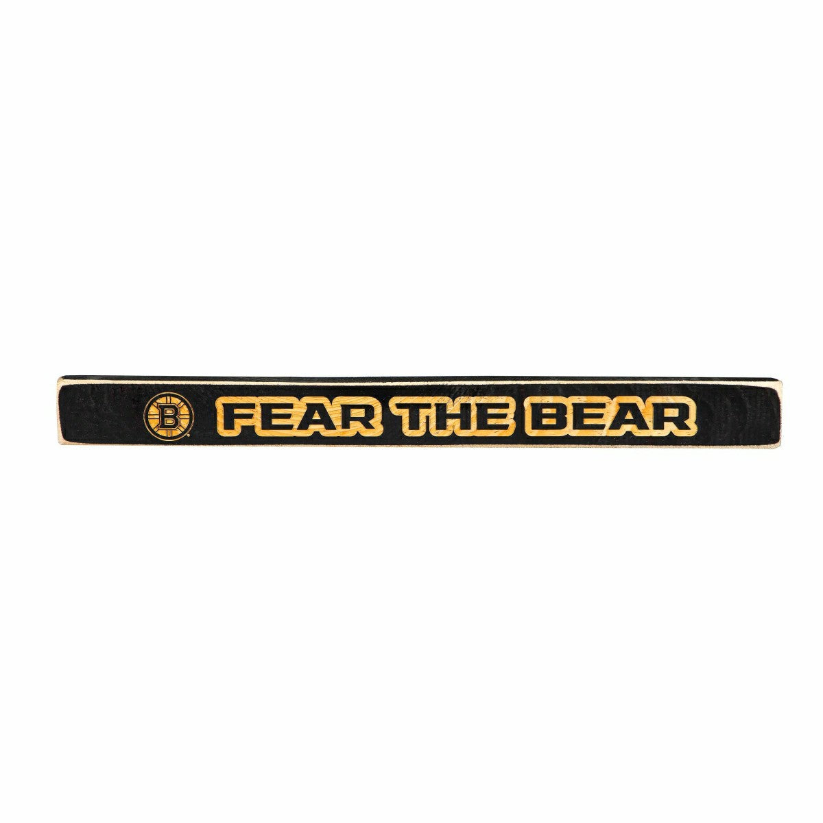 Boston Bruins Engraved Wood Sign, 1.5" x 18"