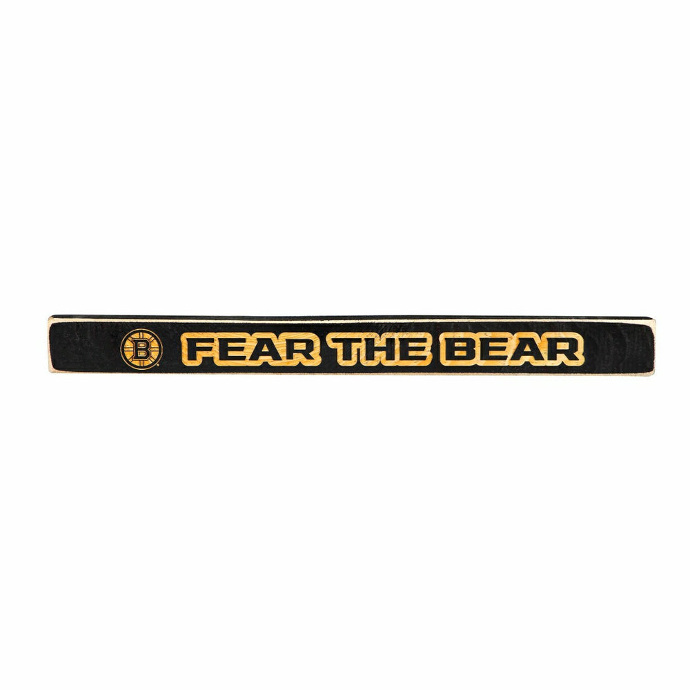 Boston Bruins Engraved Wood Sign, 1.5" x 18"