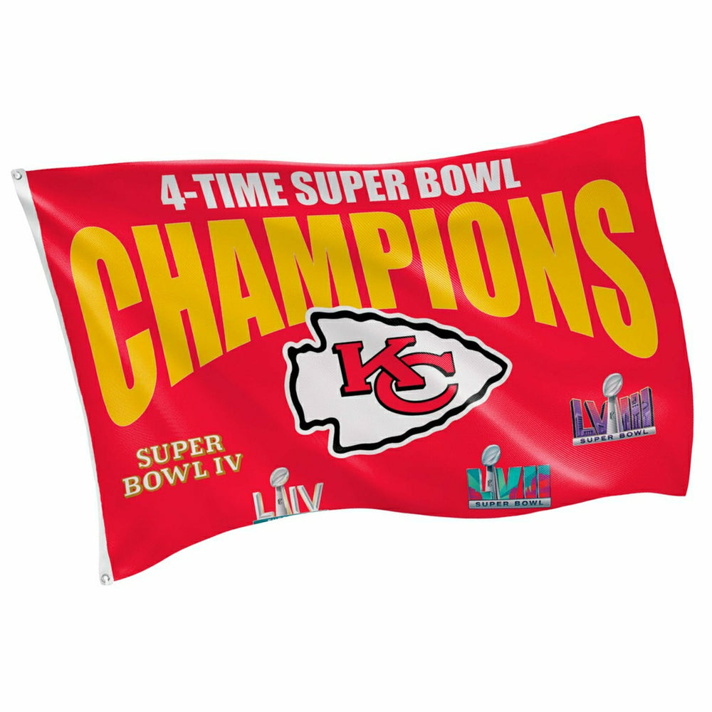 Kansas City Chiefs Multi-Win Superbowl Champions Football 3x5 Flag