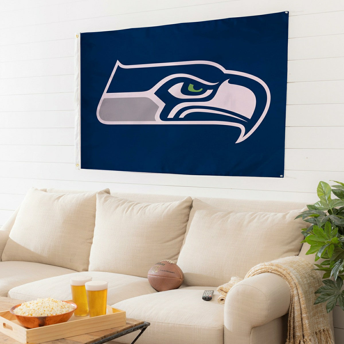 Seattle Seahawks Single Sided Estate Flag with 2 Grommets, 3'x5'