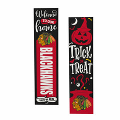 Chicago Blackhawks 47" Double Sided Leaner, Halloween