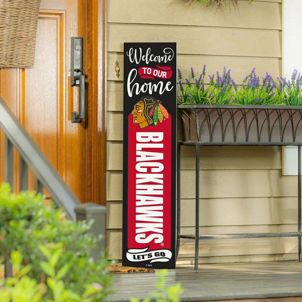Chicago Blackhawks 47" Double Sided Leaner, Halloween