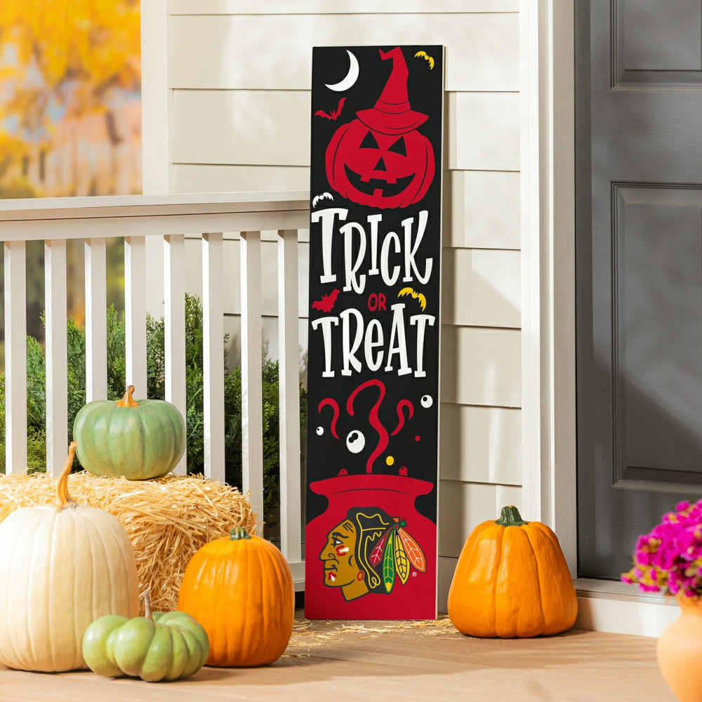Chicago Blackhawks 47" Double Sided Leaner, Halloween