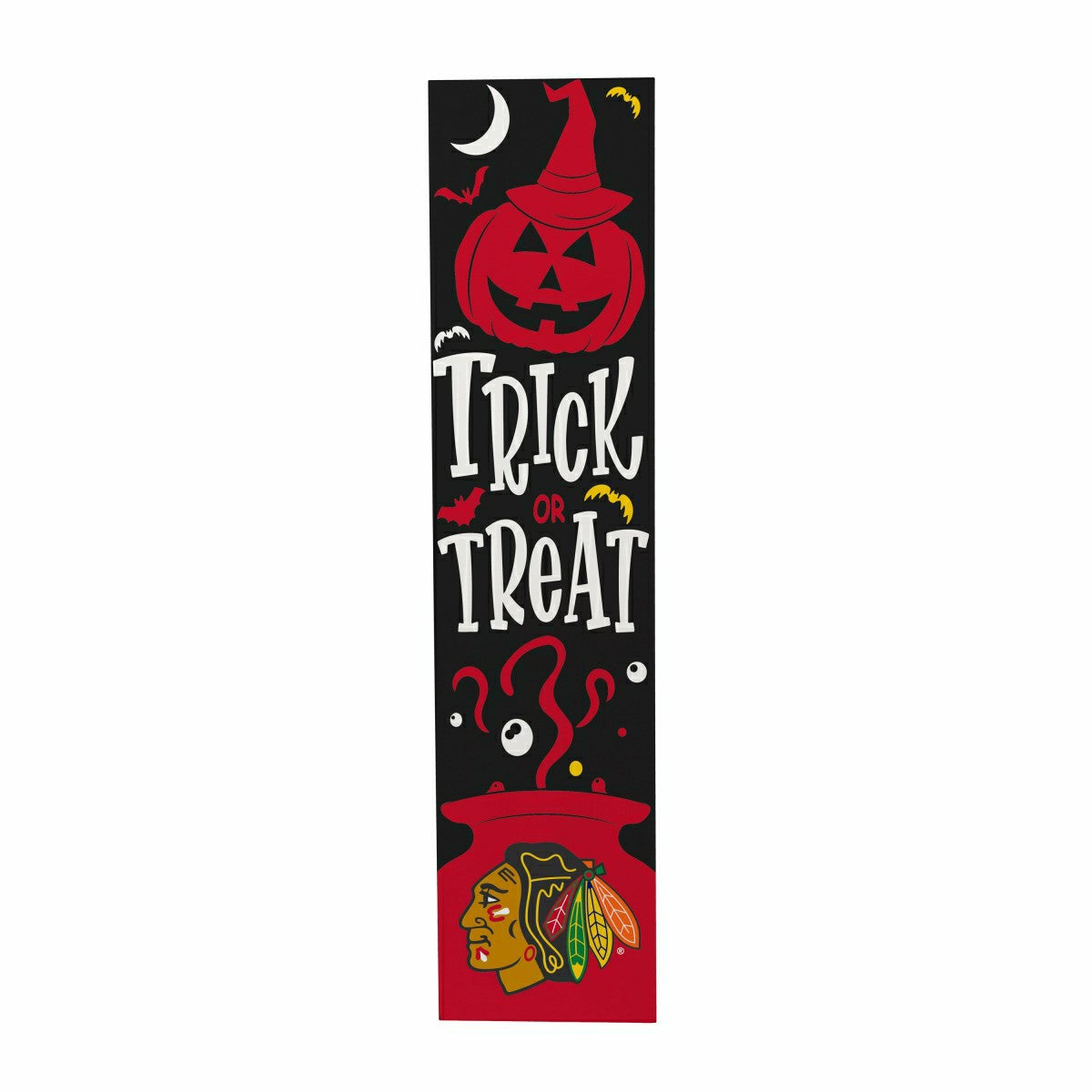 Chicago Blackhawks 47" Double Sided Leaner, Halloween