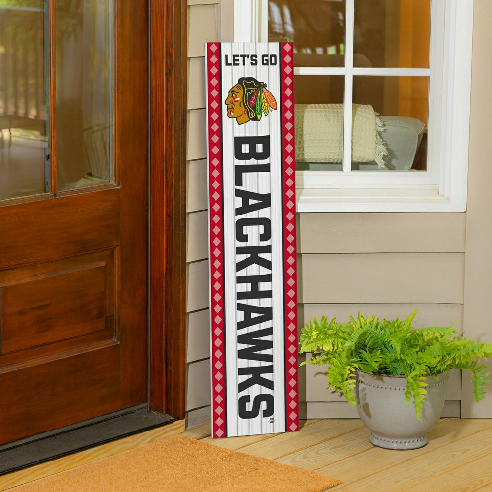 Chicago Blackhawks 47" Double Sided Leaner, Christmas