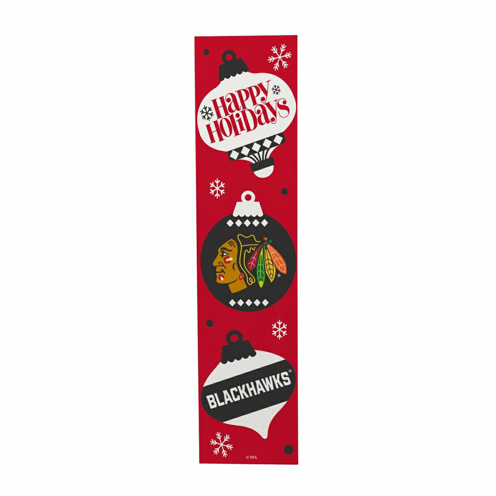 Chicago Blackhawks 47" Double Sided Leaner, Christmas