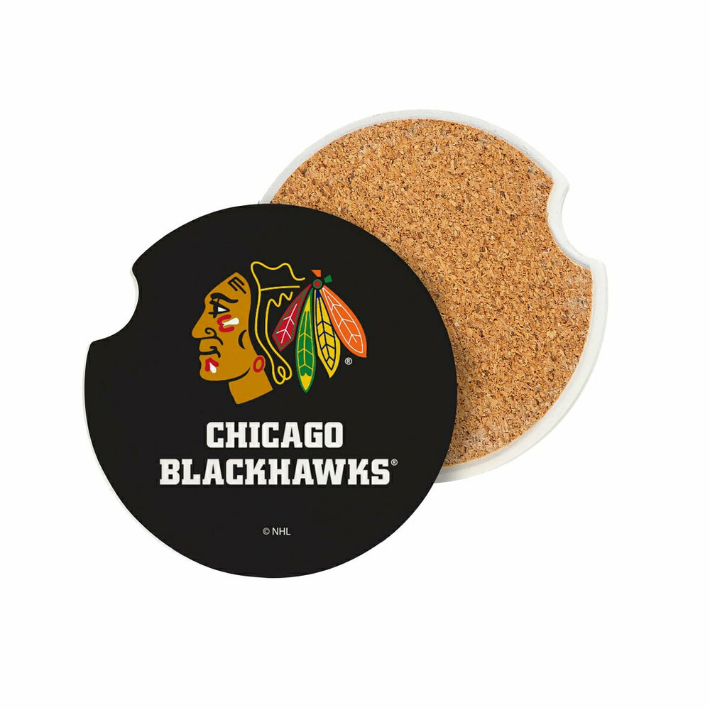Chicago Blackhawks Car Coaster Set, 2pc