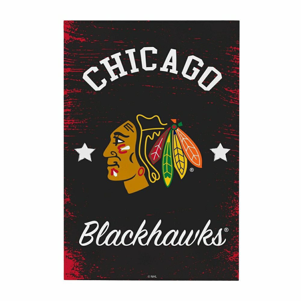 Chicago Blackhawks Wood Wall Sign, 16x24