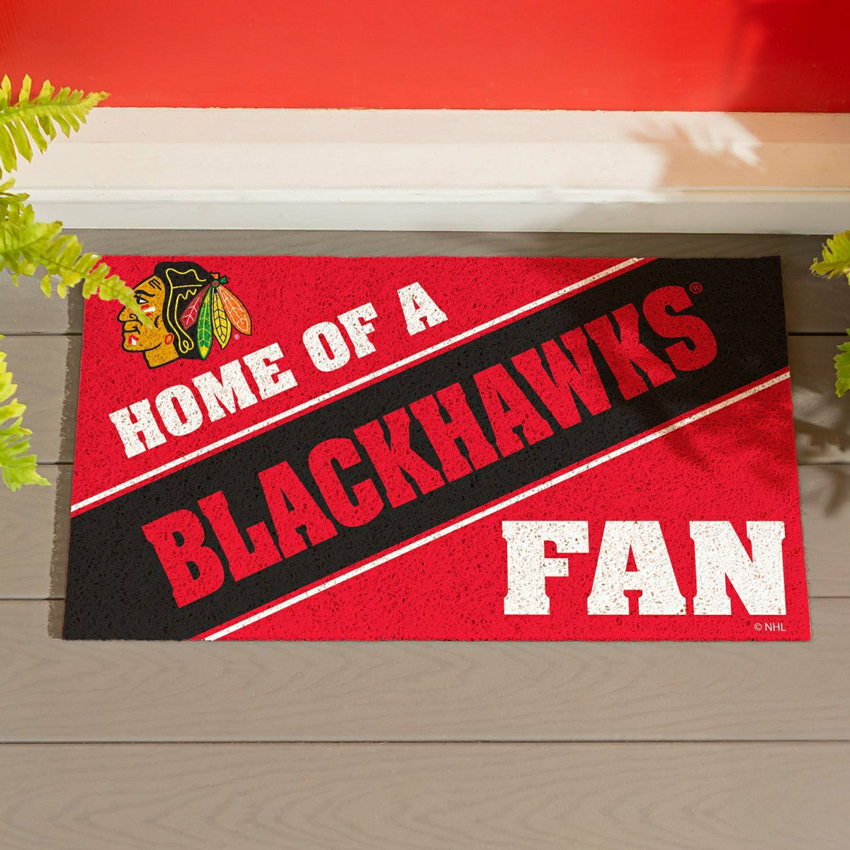 Chicago Blackhawks, PVC Mat COLOR, Home of a Fan