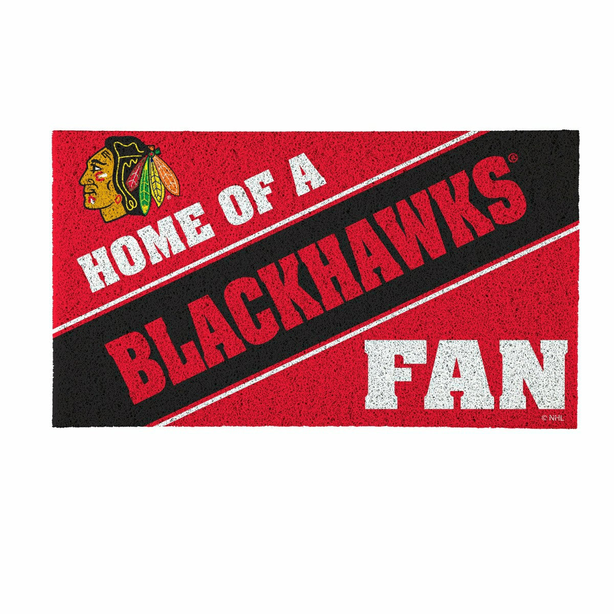 Chicago Blackhawks, PVC Mat COLOR, Home of a Fan