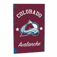 Colorado Avalanche Wood Wall Sign, 16x24