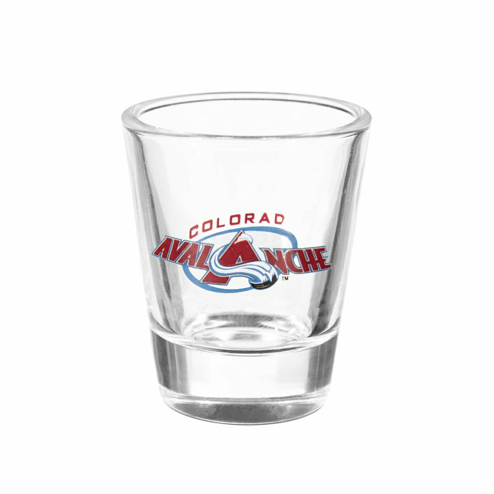 Colorado Avalanche 4-Piece Ceramic and Glass 2oz. Shot Glass Set