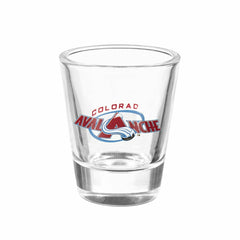 Colorado Avalanche 4-Piece Ceramic and Glass 2oz. Shot Glass Set