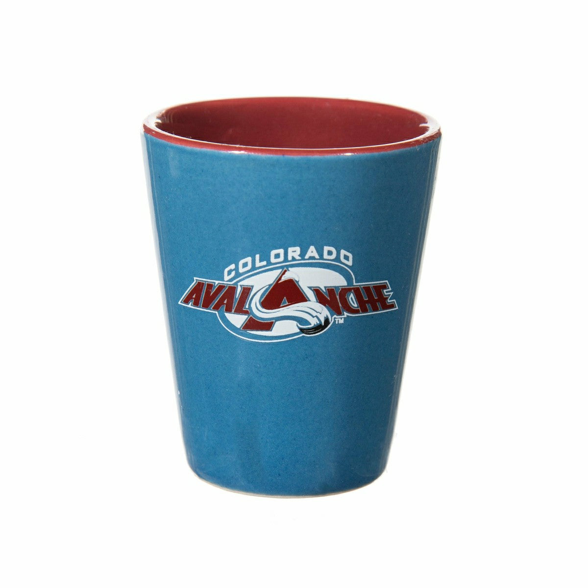 Colorado Avalanche 4-Piece Ceramic and Glass 2oz. Shot Glass Set