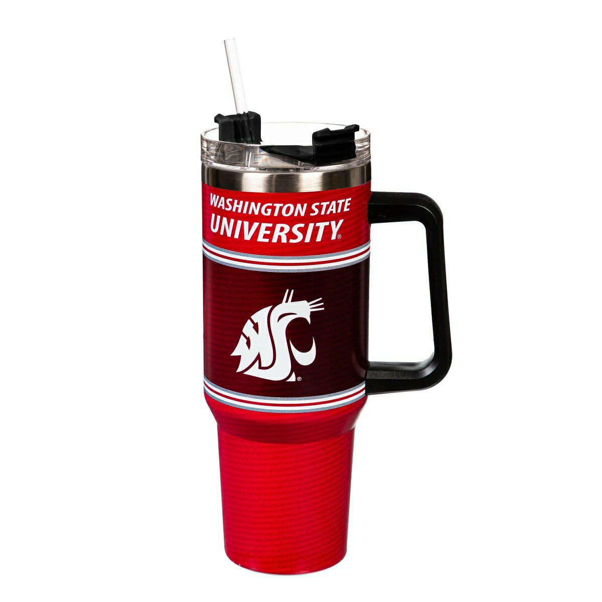 40oz Stainless Steel Canyon Cup w/ Straw, Washington State University