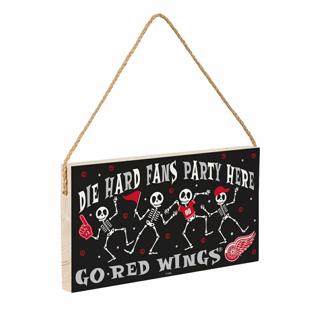 Detroit Red Wings Halloween Wood Wall Sign, 6x11