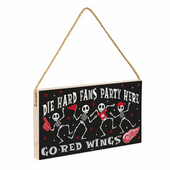 Detroit Red Wings Halloween Wood Wall Sign, 6x11