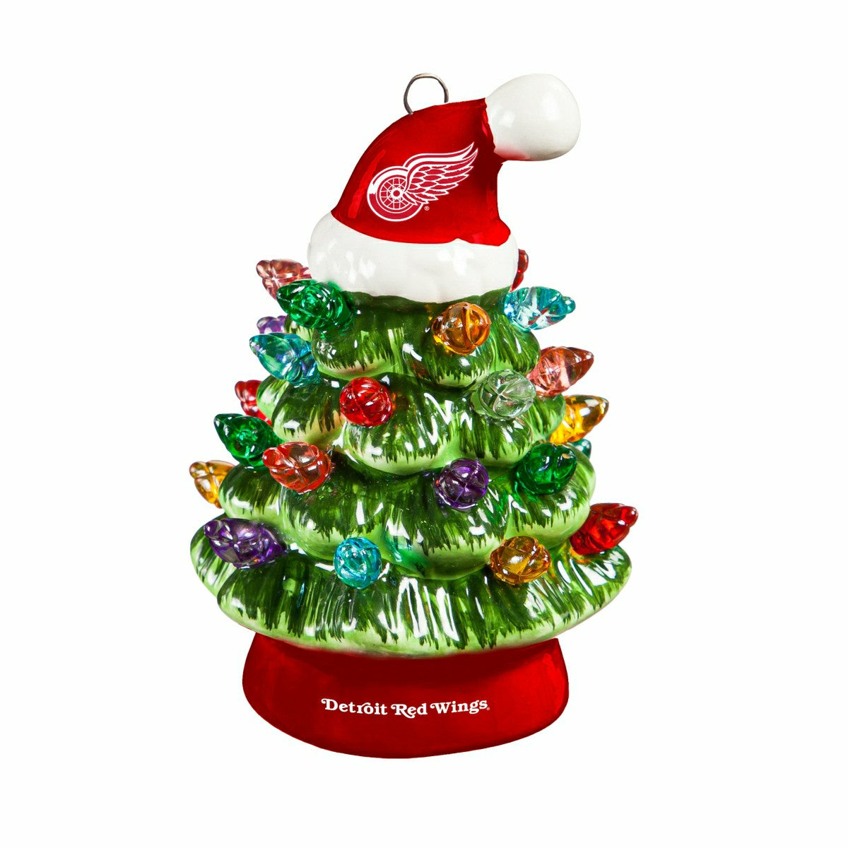 4" Mini LED Tabletop Christmas Tree, Set of 2, Detroit Red Wings