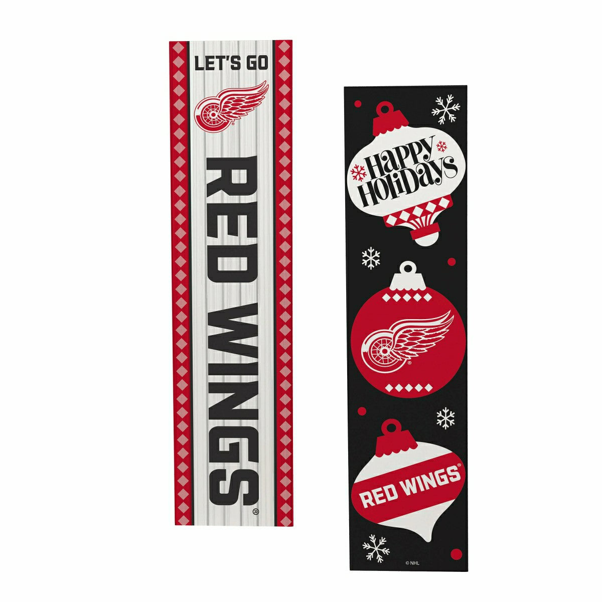Detroit Red Wings 47" Double Sided Leaner, Christmas