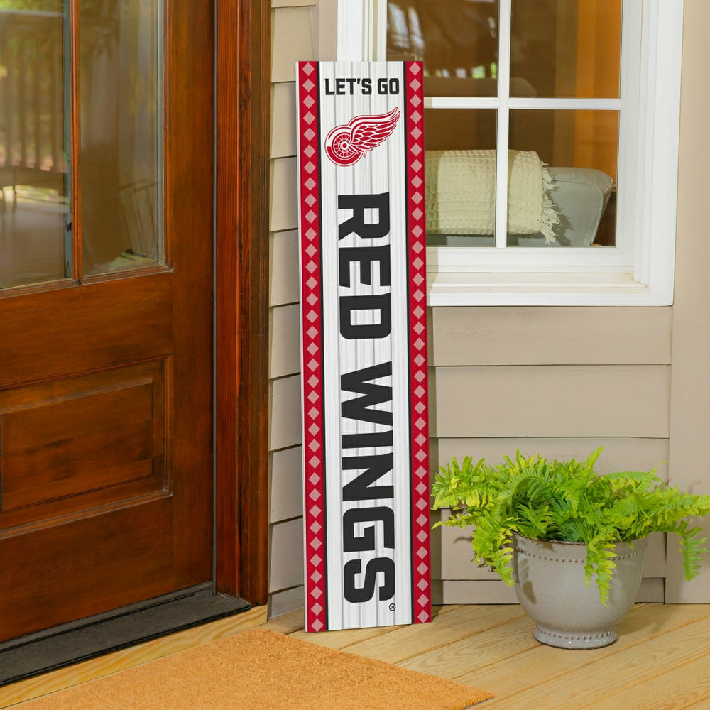 Detroit Red Wings 47" Double Sided Leaner, Christmas
