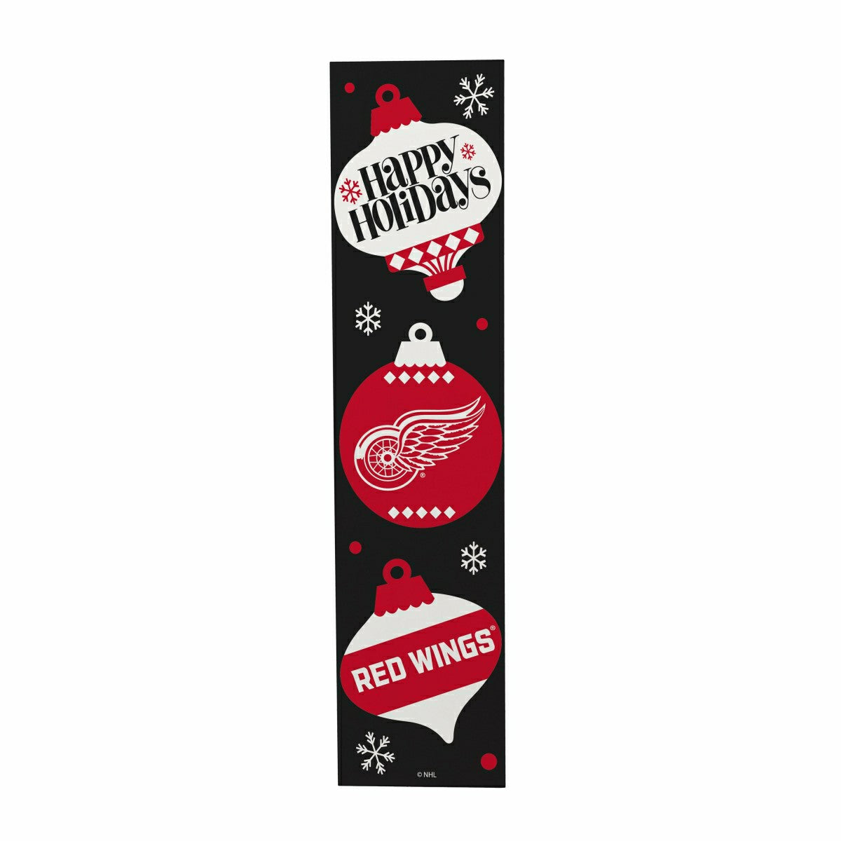 Detroit Red Wings 47" Double Sided Leaner, Christmas