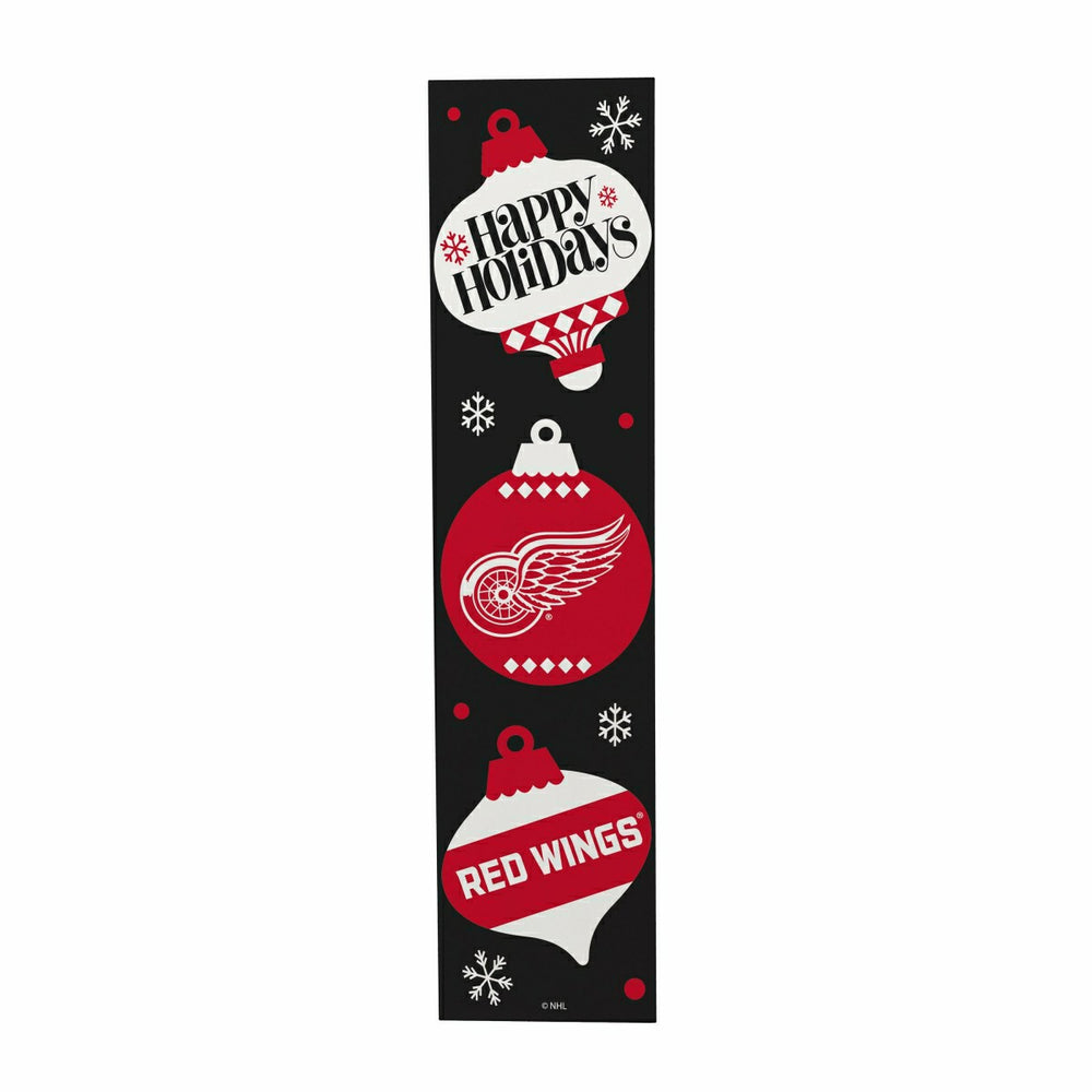 Detroit Red Wings 47" Double Sided Leaner, Christmas