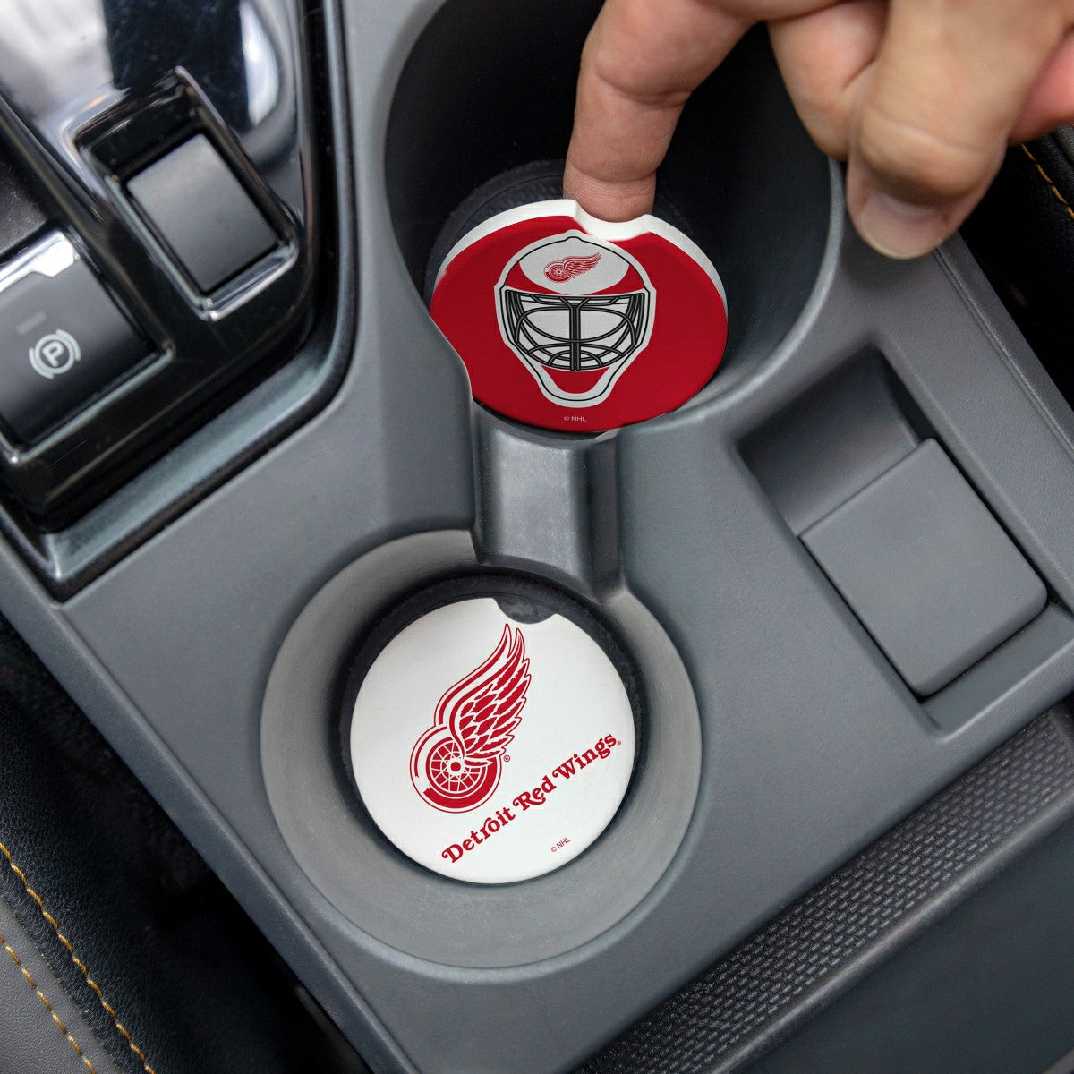 Detroit Red Wings Car Coaster Set, 2pc