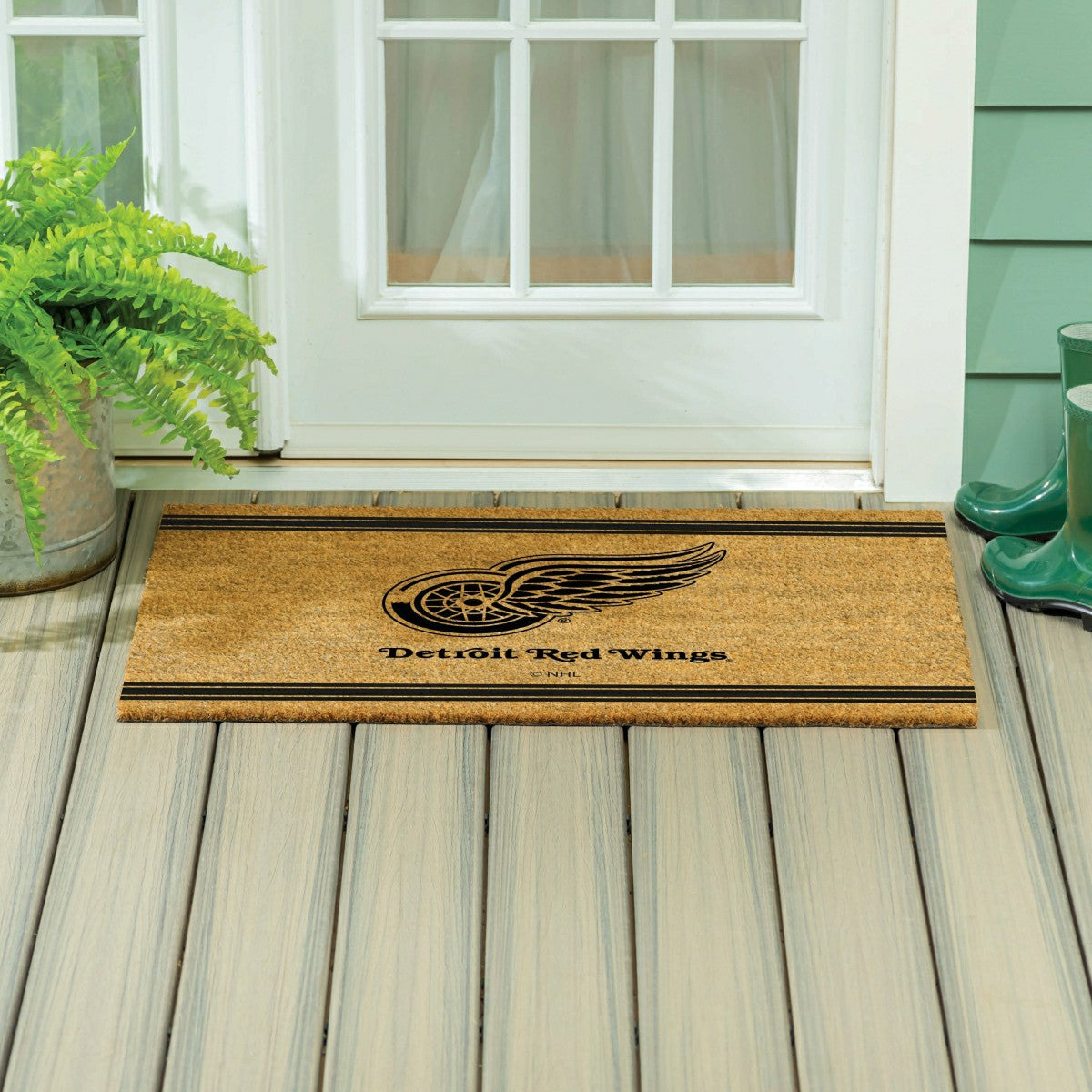 Detroit Red Wings Large One Color Coir Mat, 36"x24"