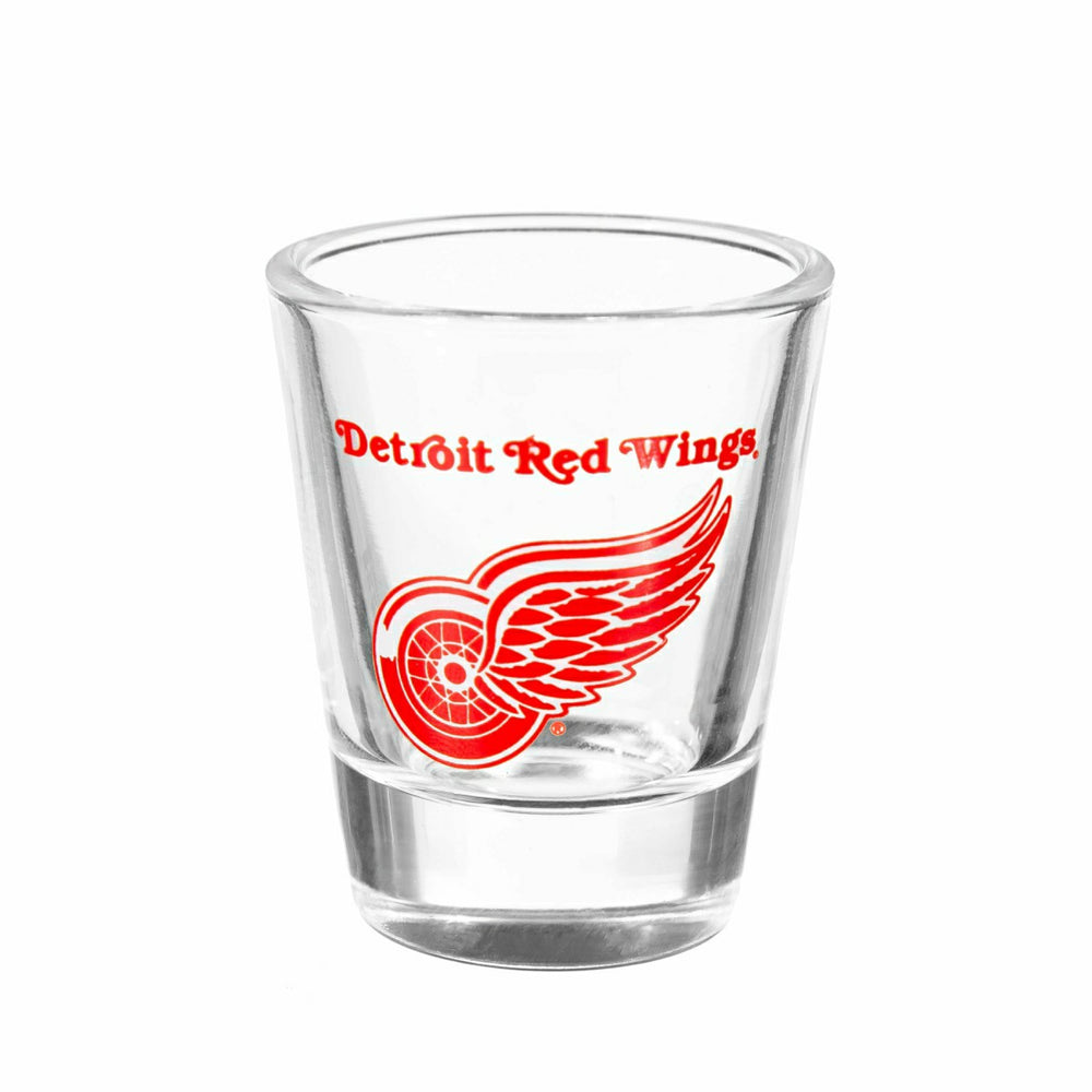 Detroit Red Wings 4-Piece Ceramic and Glass 2oz. Shot Glass Set