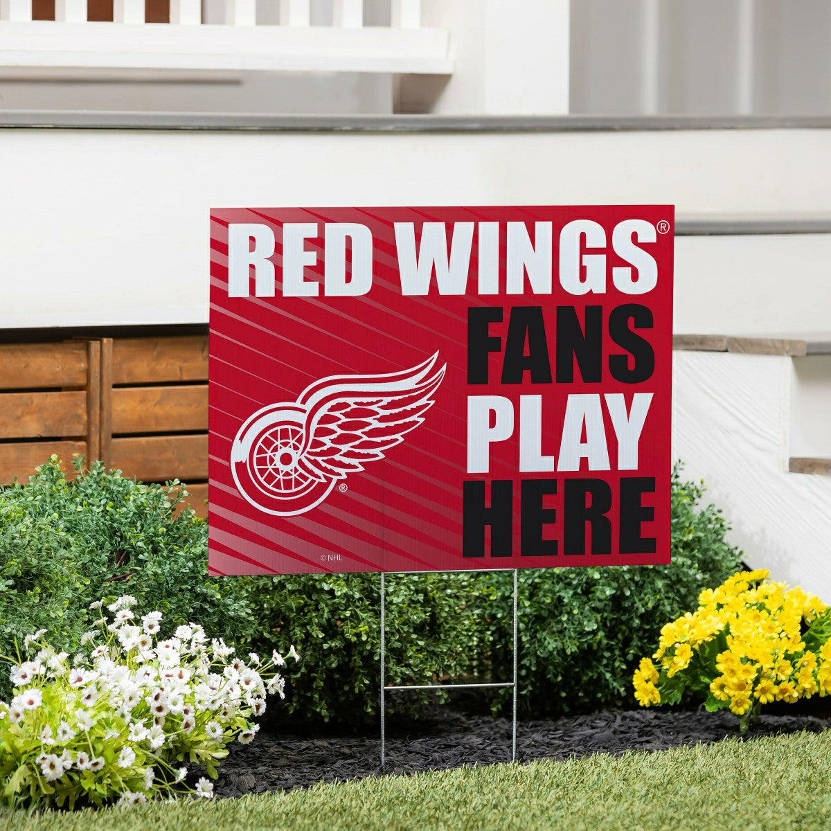 Detroit Red Wings Coroplast Yard Sign "Fans Play Here"