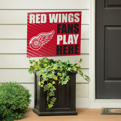 Detroit Red Wings Coroplast Yard Sign "Fans Play Here"