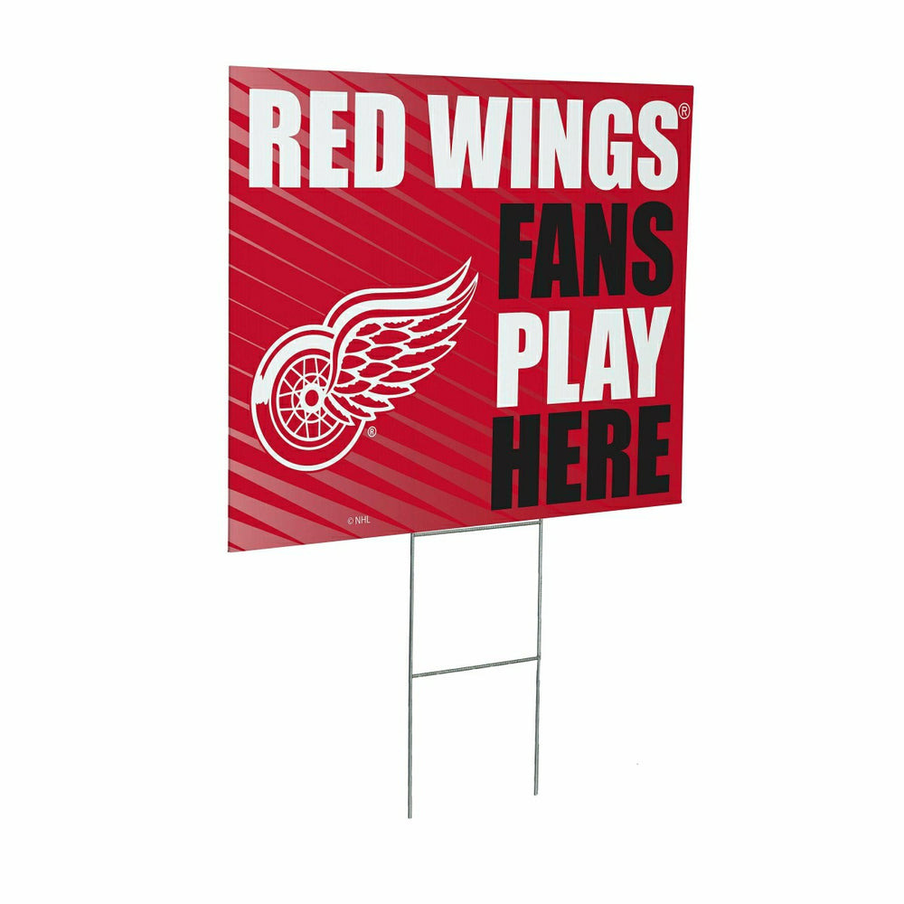 Detroit Red Wings Coroplast Yard Sign "Fans Play Here"