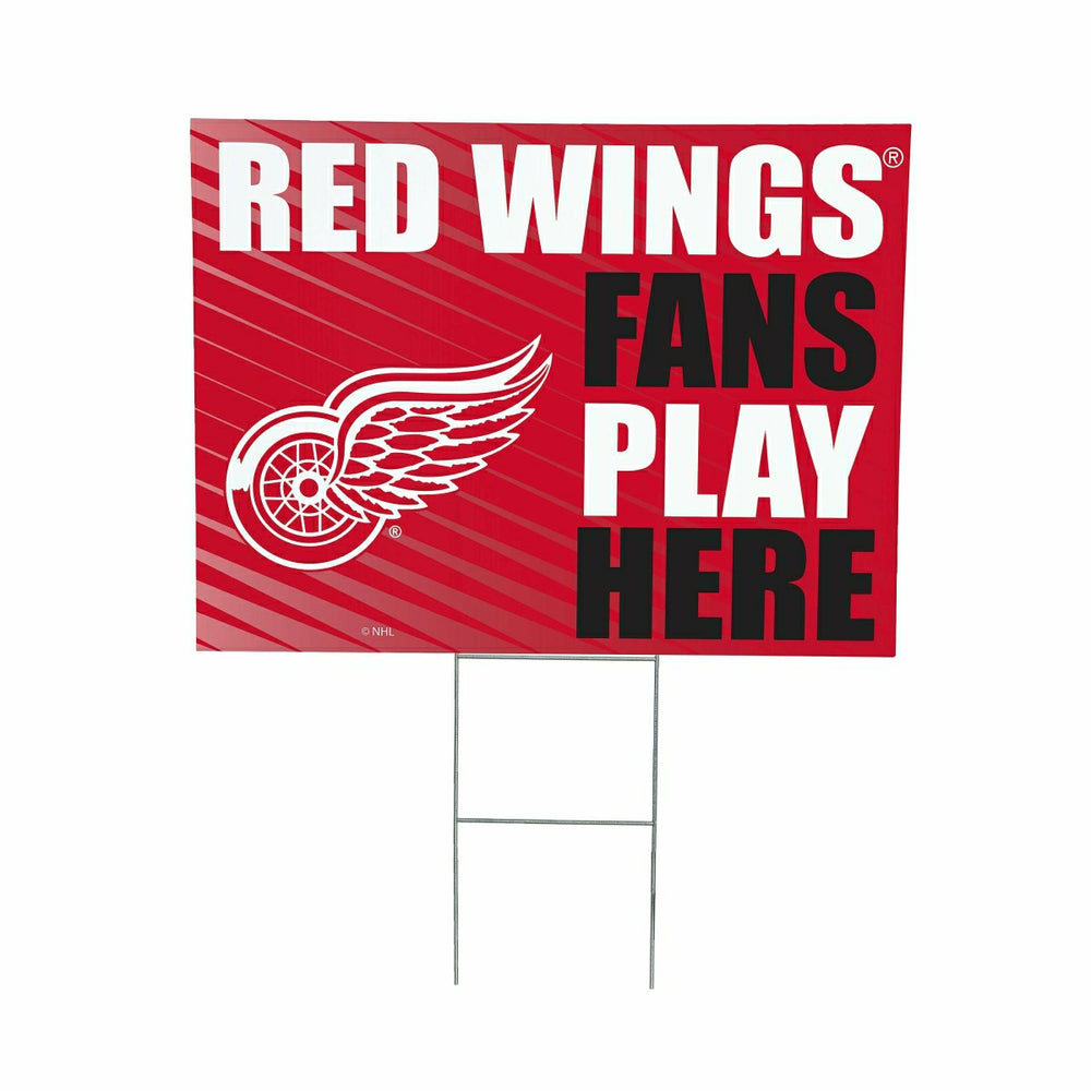 Detroit Red Wings Coroplast Yard Sign "Fans Play Here"