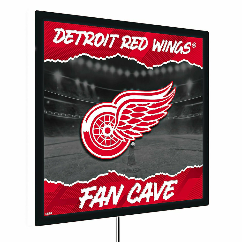 Detroit Red Wings 23"H x 23"L LED Wall Decor, Edgelite, Square