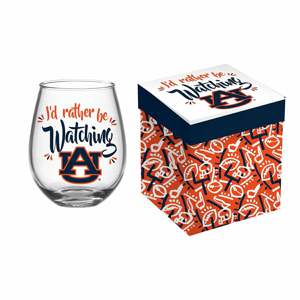 Auburn University, 17oz Boxed Stemless Glass