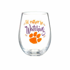 Clemson University, 17oz Boxed Stemless Glass