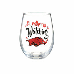 University of Arkansas, 17oz Boxed Stemless Glass