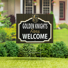 Las Vegas Golden Knights Coroplast Yard Sign, "Fans Welcome"