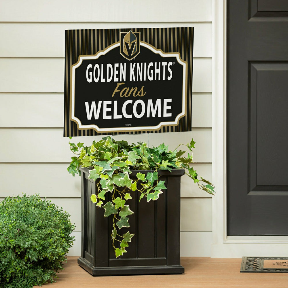 Las Vegas Golden Knights Coroplast Yard Sign, "Fans Welcome"