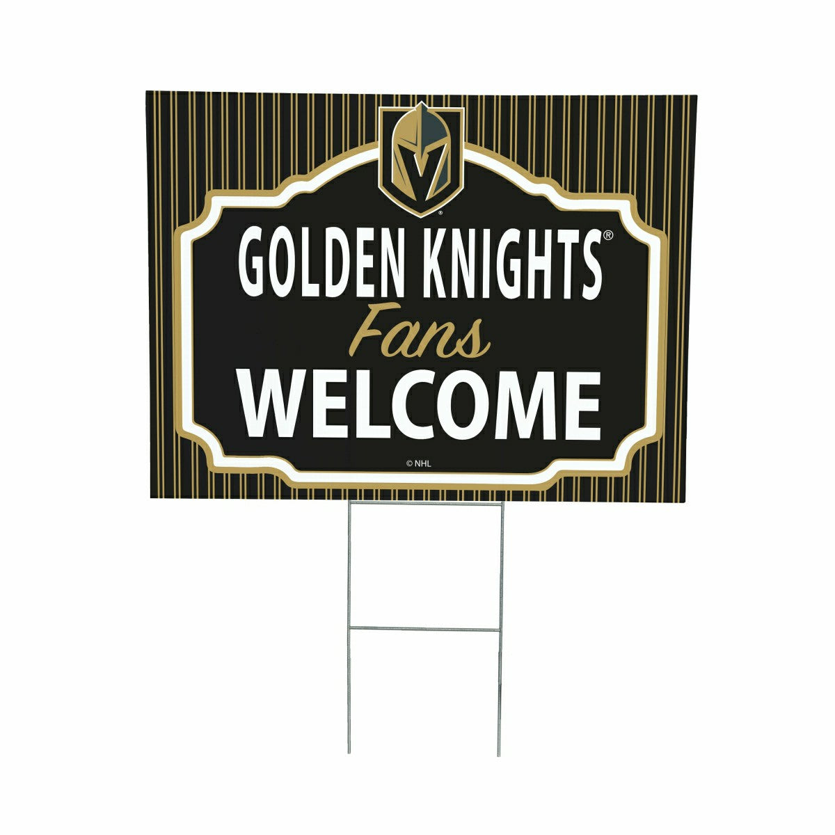 Las Vegas Golden Knights Coroplast Yard Sign, "Fans Welcome"