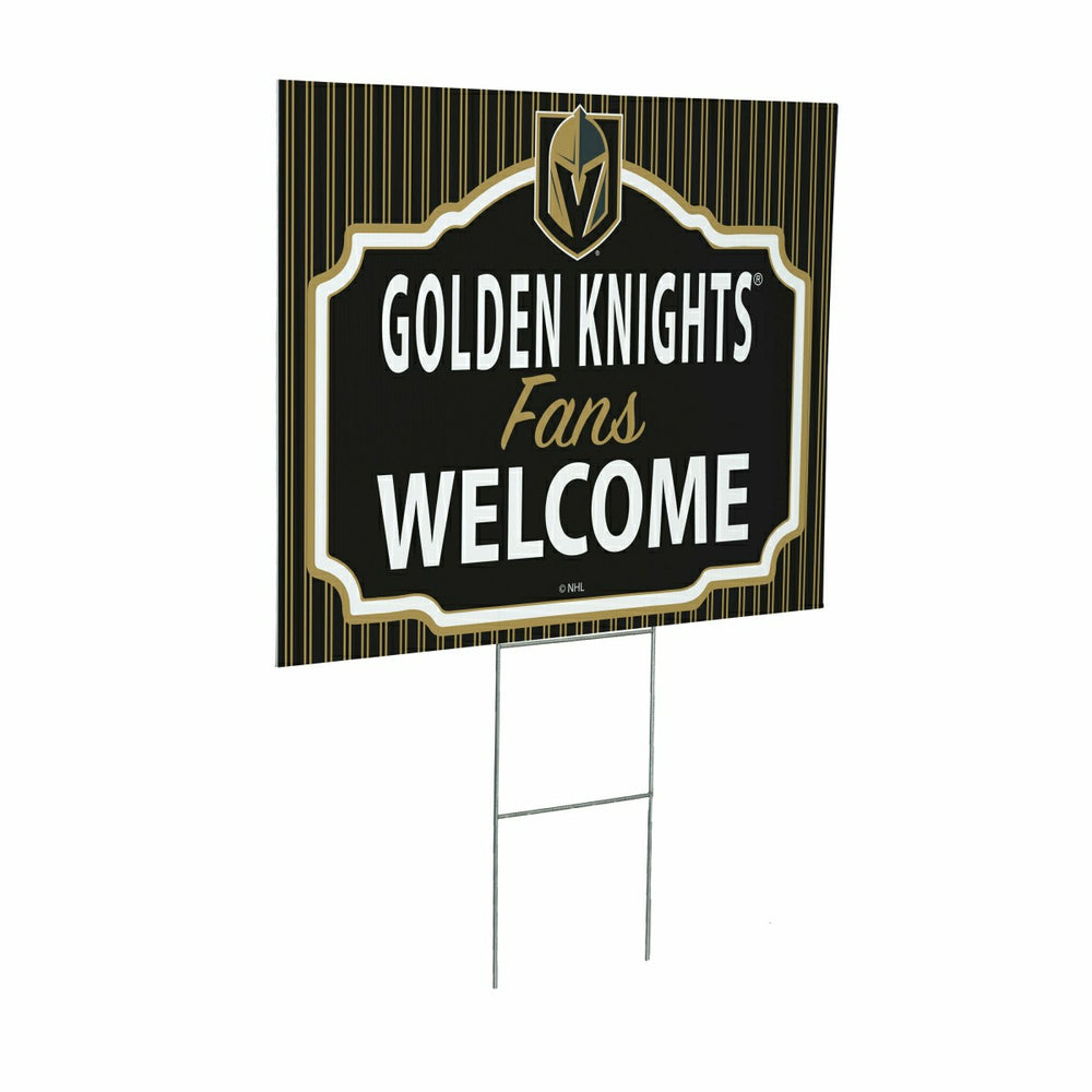 Las Vegas Golden Knights Coroplast Yard Sign, "Fans Welcome"