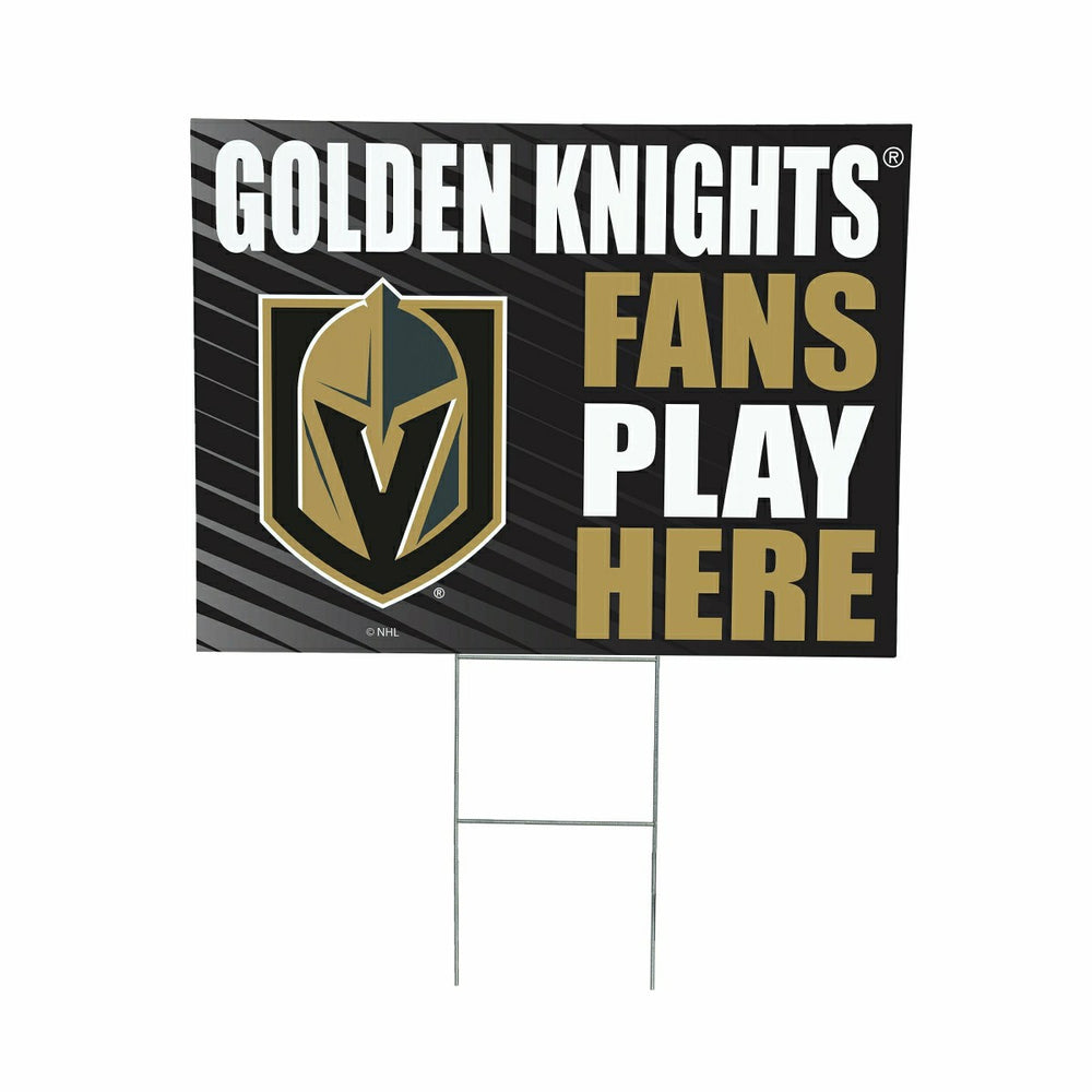 Las Vegas Golden Knights Coroplast Yard Sign "Fans Play Here"