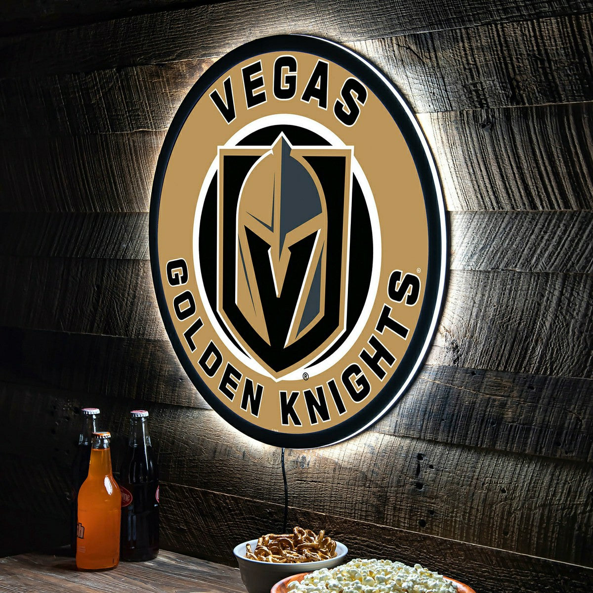 LED Wall Decor, Round, Las Vegas Golden Knights