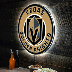 LED Wall Decor, Round, Las Vegas Golden Knights
