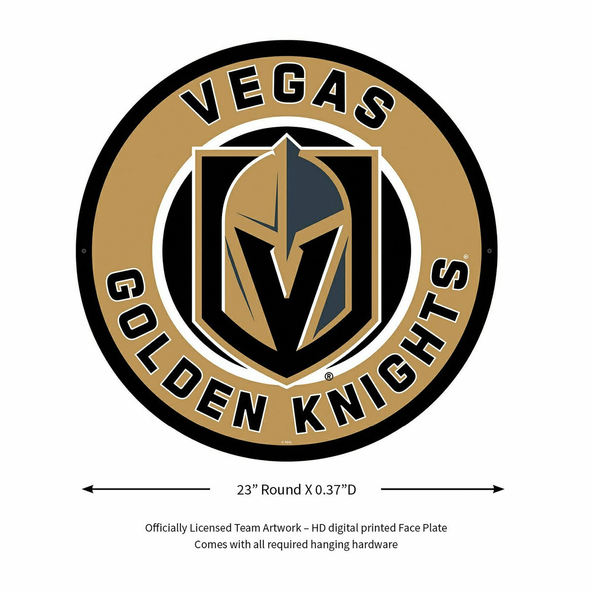 LED Wall Decor, Round, Las Vegas Golden Knights